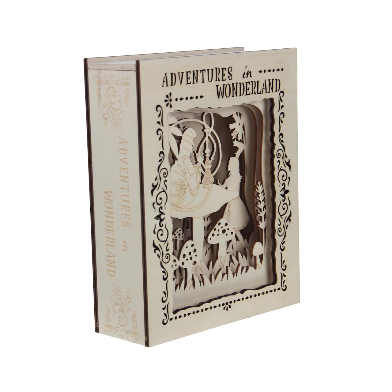 8.5" Adventures in Wonderland Book DIY LED Plywood Décor by Make Market®